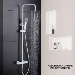 Italbox Lot de 2 Niches de Douche Blanc Satiné - 30x30 cm et 30x60 cm - Rangement Mural Salle de Bain - NOOK* Niche De Salle De Bains