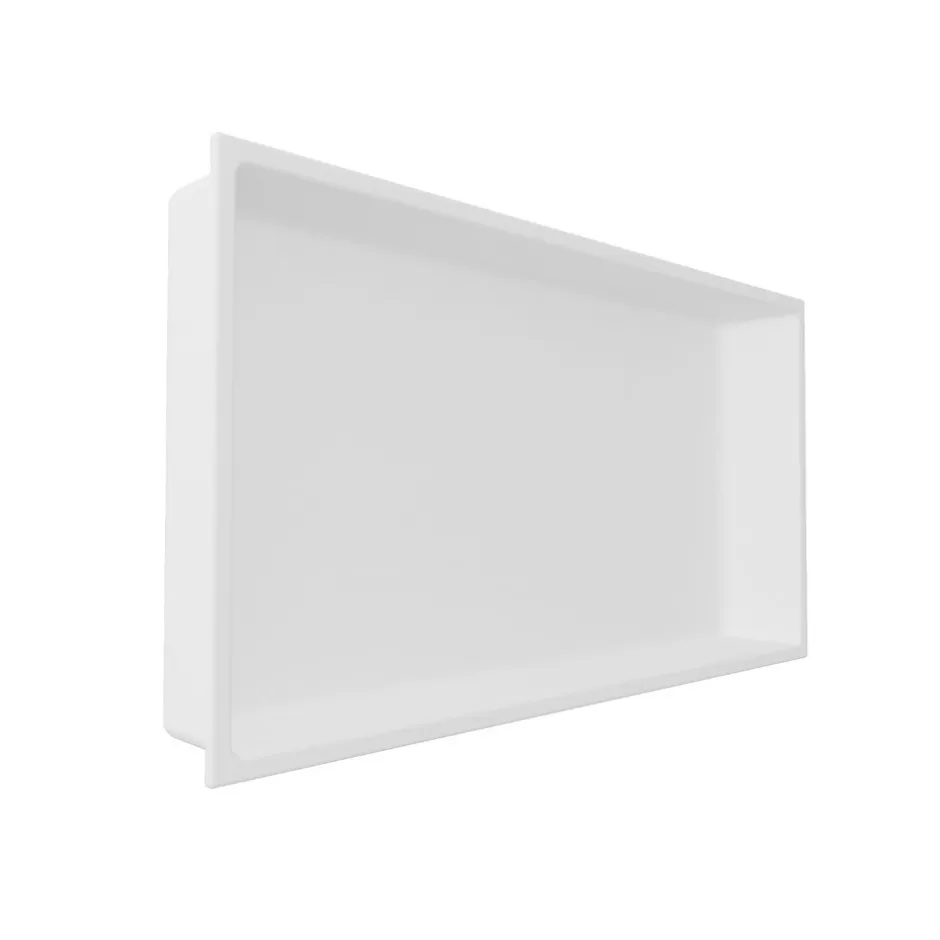 Italbox Lot de 2 Niches de Douche Blanc Satiné - 30x30 cm et 30x60 cm - Rangement Mural Salle de Bain - NOOK* Niche De Salle De Bains
