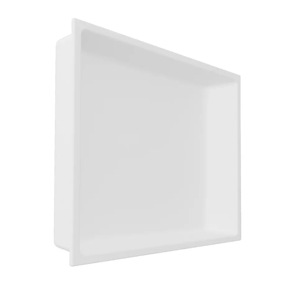 Italbox Lot de 2 Niches de Douche Blanc Satiné - 30x30 cm et 30x60 cm - Rangement Mural Salle de Bain - NOOK* Niche De Salle De Bains