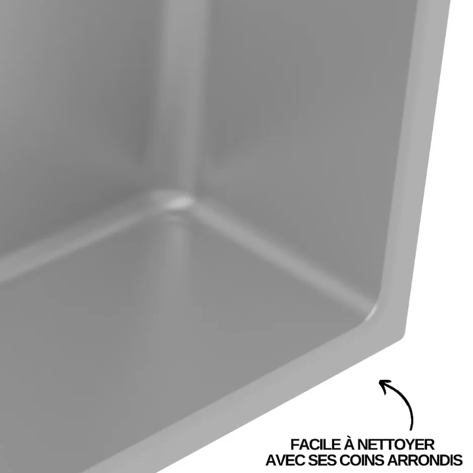 Italbox Lot de 2 Niches de Douche Gris Satiné - 30x30 cm - Rangement Mural Salle de Bain - NOOK