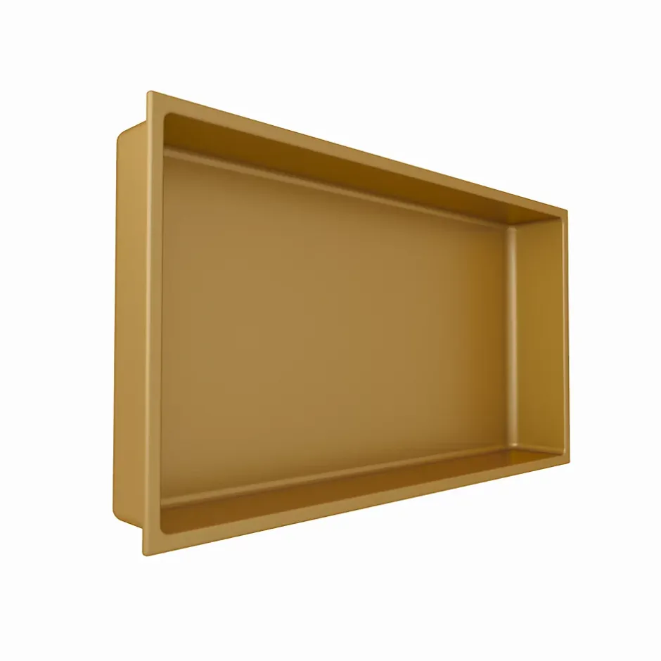 Italbox Lot de 2 Niches de Douche Or Satiné - 30x60 cm - Rangement Mural Salle de Bain - NOOK* Niche De Salle De Bains