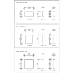 U-tile Lot de 2 niches de douche à carreler - formats intérieurs 40 x 40 cm - 9 cm de profondeur* Niche De Salle De Bains