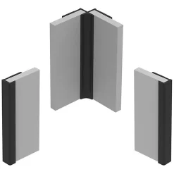 99Deco Lot de 2 panneaux de douche en aluminium (90x220 & 120x220 cm) + profilés noir - Lamnar - Noir* Panneau Mural De Salle De Bains