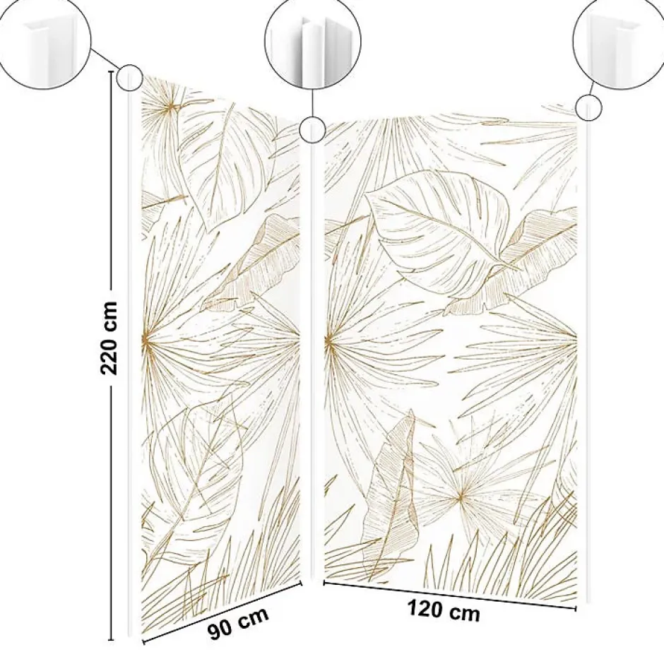 99Deco Lot de 2 panneaux de douche en aluminium (90x220 & 120x220 cm) + profilés blanc - Lamnar Kola* Panneau Mural De Salle De Bains