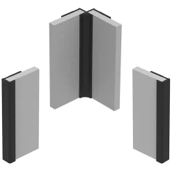 99Deco Lot de 2 panneaux de douche en aluminium (90x220 & 120x220 cm) + profilés noir - effet bois - Japandi - Marron et noir* Panneau Mural De Salle De Bains