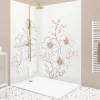 99Deco Lot de 2 panneaux de douche en aluminium (90x220 & 120x220 cm) + profilés blanc - Charme - Blanc* Panneau Mural De Salle De Bains