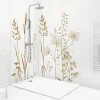 99Deco Lot de 2 panneaux de douche en PVC (90x220 & 120x220 cm) + profilés blanc - Vegetalist - Marron* Panneau Mural De Salle De Bains