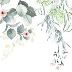 99Deco Lot de 2 panneaux de douche en PVC (90x220 & 120x220 cm) + profilés blanc - Flowers in Rain - Multicolore* Panneau Mural De Salle De Bains