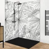 99Deco Lot de 2 panneaux de douche en PVC (90x220 & 120x220 cm) + profilés noir - Lamnar - Noir