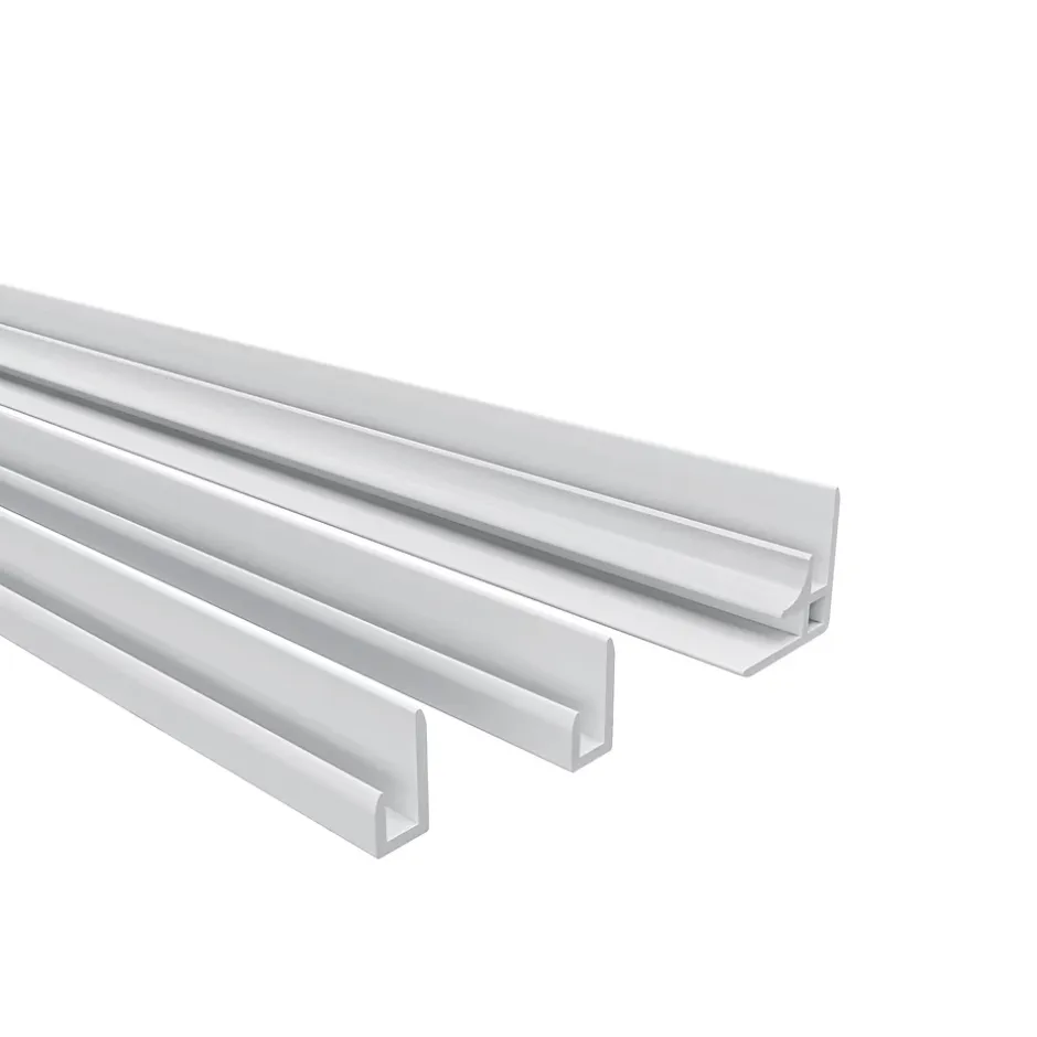 AICA Sanitaire Lot de 2 panneaux muraux de douche blanc mural aluminium avec 3 profiles - L.40 x L.90 x H.210 cm - Étanche,facile à nettoyer* Panneau Mural De Salle De Bains