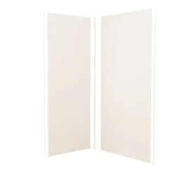 AICA Sanitaire Lot de 2 panneaux muraux de douche Ivoire mural aluminium avec 3 profiles - L.90 x L.100 x H.210 cm - Étanche,facile à nettoyer* Panneau Mural De Salle De Bains
