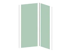 Vente-unique Lot de 2 panneaux muraux de douche vert clair en aluminium avec profilés - L90 x L120 x H210 cm - ITZIAR* Panneau Mural De Salle De Bains