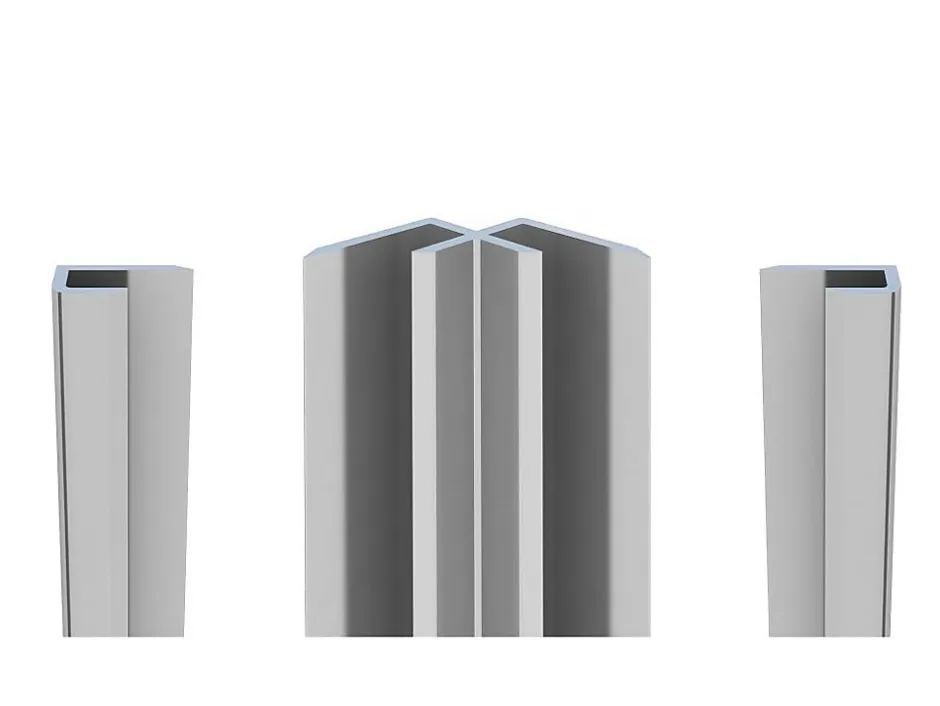 Vente-unique Lot de 2 panneaux muraux de douche vert clair en aluminium avec profilés - L90 x L120 x H210 cm - ITZIAR* Panneau Mural De Salle De Bains