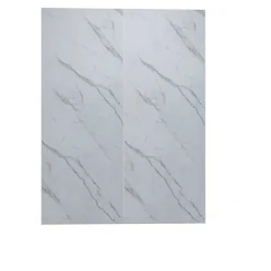 AICA Sanitaire Lot de 2 panneaux muraux de douche effet Marbre en Aluminium avec 1 profilés,L100xL90xH210 cm ,Protection murale,Antimoisissure* Panneau Mural De Salle De Bains