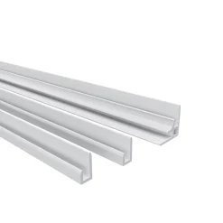 AICA Sanitaire Lot de 2 panneaux muraux de douche effet blanc marbre mural aluminium avec 3 profiles - L.80 x L.120 x H.210 cm-facile à nettoyer