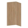Vente-unique Lot de 2 panneaux muraux de douche effet bois en aluminium avec profilés - L90 x L120 x H210 cm - ENEKO* Panneau Mural De Salle De Bains