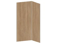 Vente-unique Lot de 2 panneaux muraux de douche effet bois en aluminium avec profilés - L90 x L120 x H210 cm - ENEKO* Panneau Mural De Salle De Bains