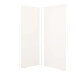 AICA Sanitaire Lot de 2 panneaux muraux de douche blanc mural aluminium avec 3 profiles - L.80 x L.90 x H.210 cm - Étanche,facile à nettoyer* Panneau Mural De Salle De Bains