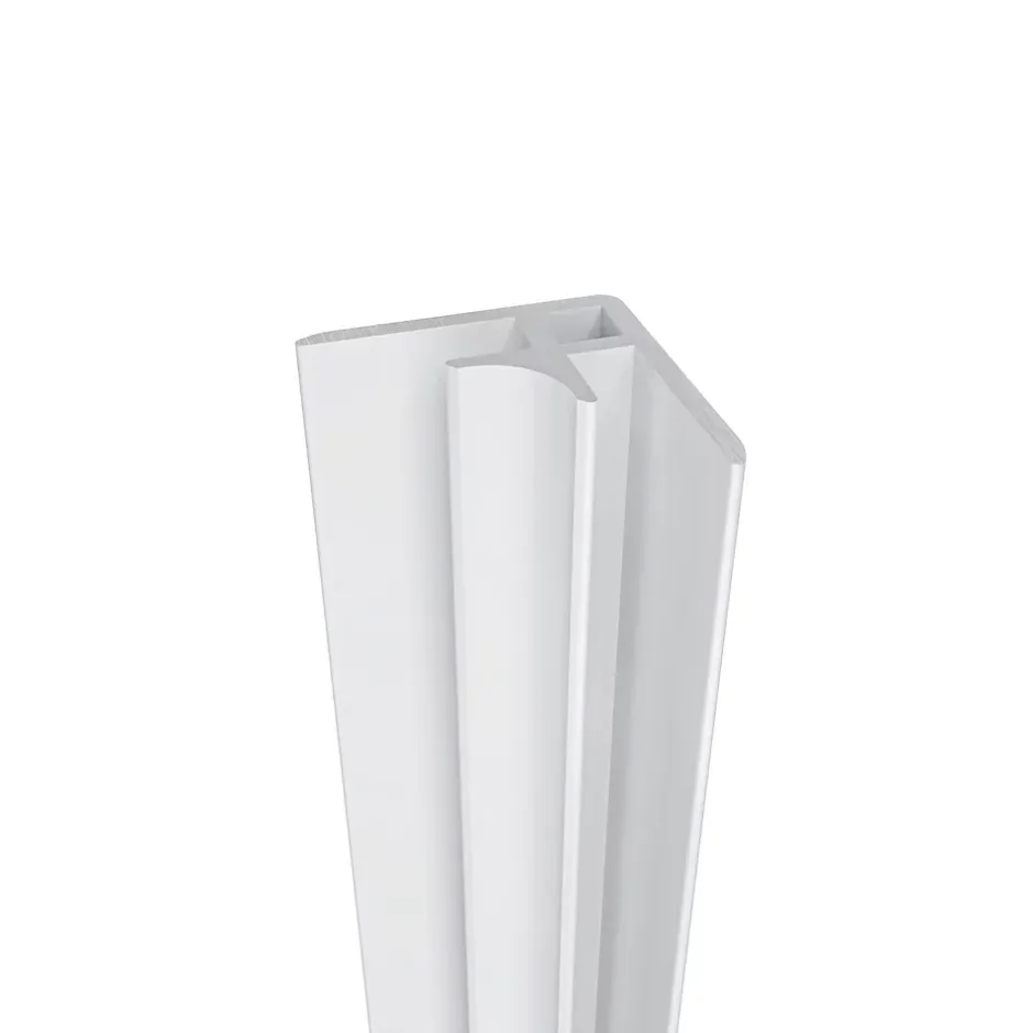 AICA Sanitaire Lot de 2 panneaux muraux de douche Ivoire mural aluminium avec 3 profiles - L.90 x L.120 x H.210 cm - Étanche,facile à nettoyer