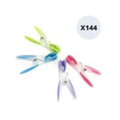 MSV Lot de 144 pinces à linge bimatière