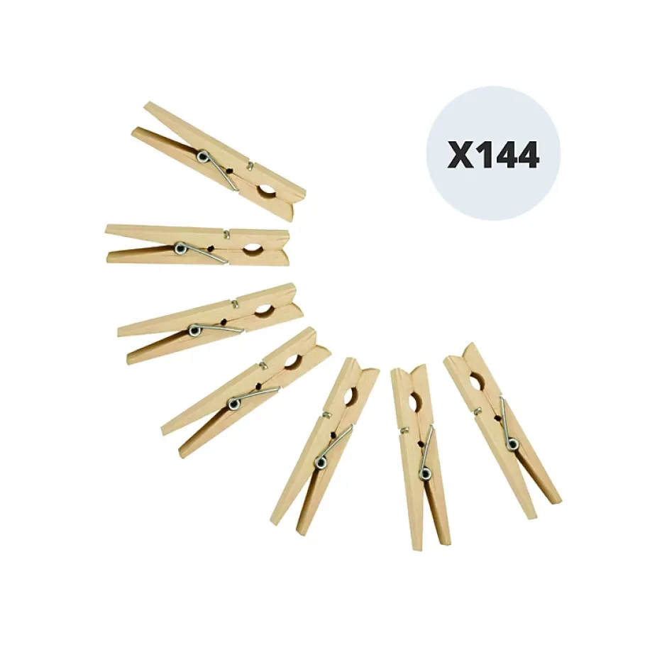 MSV Lot de 144 pinces à linge classiques* Etendoir À Linge