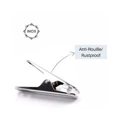 MSV Lot de 12 Pinces à linge en inox