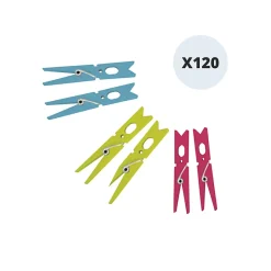 MSV Lot de 120 pinces à linge plastique* Etendoir À Linge