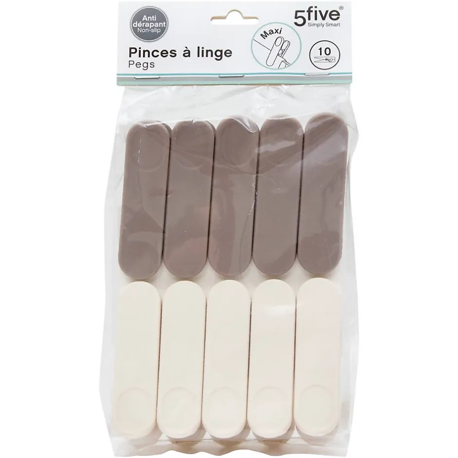 5Five Lot de 10 pinces à linge - Multicolore-