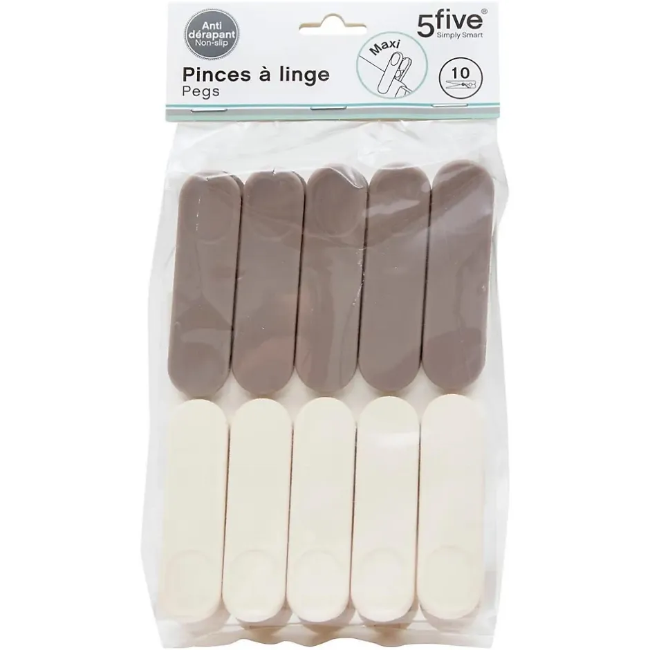 5Five Lot de 10 pinces à linge - Multicolore-