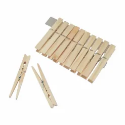 Paris Prix Lot de 12 Pinces à Linge "Bois" 10cm Naturel* Etendoir À Linge