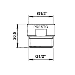 Presto Lot de 2 régulateurs de débit 6L/min MF G1/2" pour douche* Accessoire De Robinet