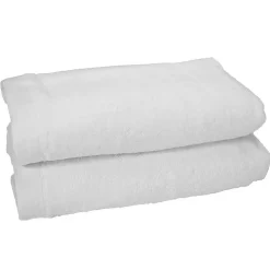 Sensei Maison Lot de 2 serviettes de toilette 500 g/m² Blanc 50x90 cm STUDIO* Serviette De Toilette