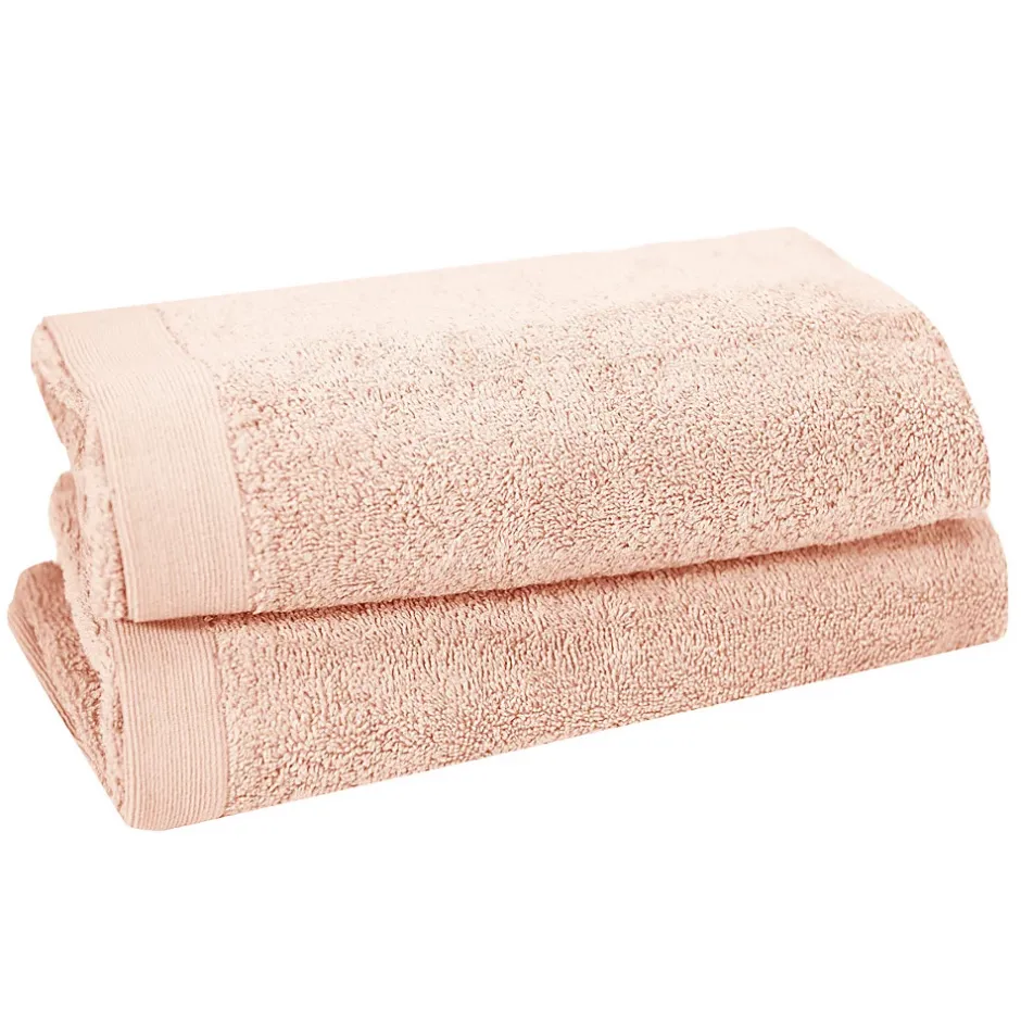 Sensei Maison Lot de 2 serviettes de toilette 500 g/m² Poudre 50x90 cm STUDIO