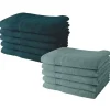 Todays Tools Lot de 10 serviettes de Toilette TODAY 50x90 cm 100% Coton - 5 paon + 5 celadon