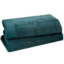 Sensei Maison Lot de 2 serviettes de toilette 500 g/m² Denim 50x90 cm STUDIO