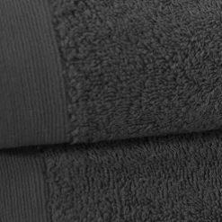 Sensei Maison Lot de 2 serviettes de toilette 500 g/m² Carbone 50x90 cm STUDIO