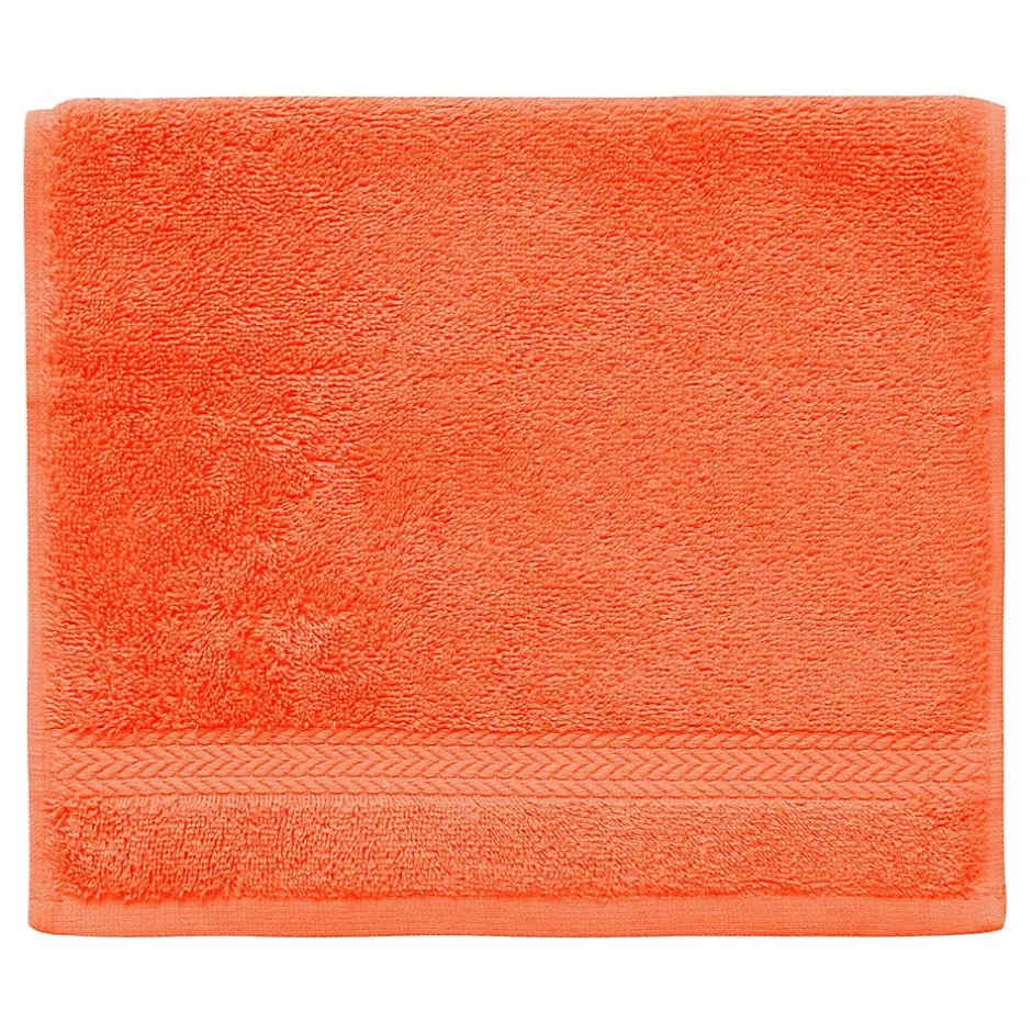 Sensei Maison Lot de 3 serviettes invité 550 g/m² Corail 30x50 cm LUXURY* Serviette De Toilette
