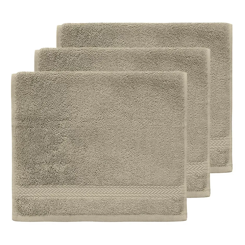 Sensei Maison Lot de 3 serviettes invité 550 g/m² Mastic 30x50 cm LUXURY* Serviette De Toilette