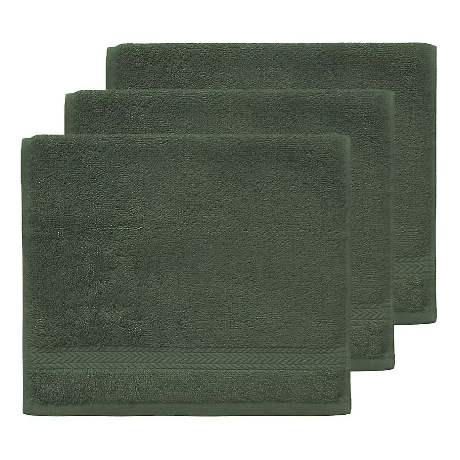 Sensei Maison Lot de 3 serviettes invité 550 g/m² Eucalyptus 30x50 cm LUXURY* Serviette De Toilette