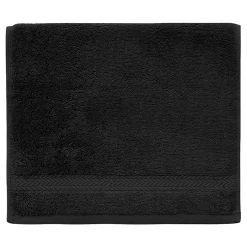 Sensei Maison Lot de 3 serviettes invité 550 g/m² Noir 30x50 cm LUXURY