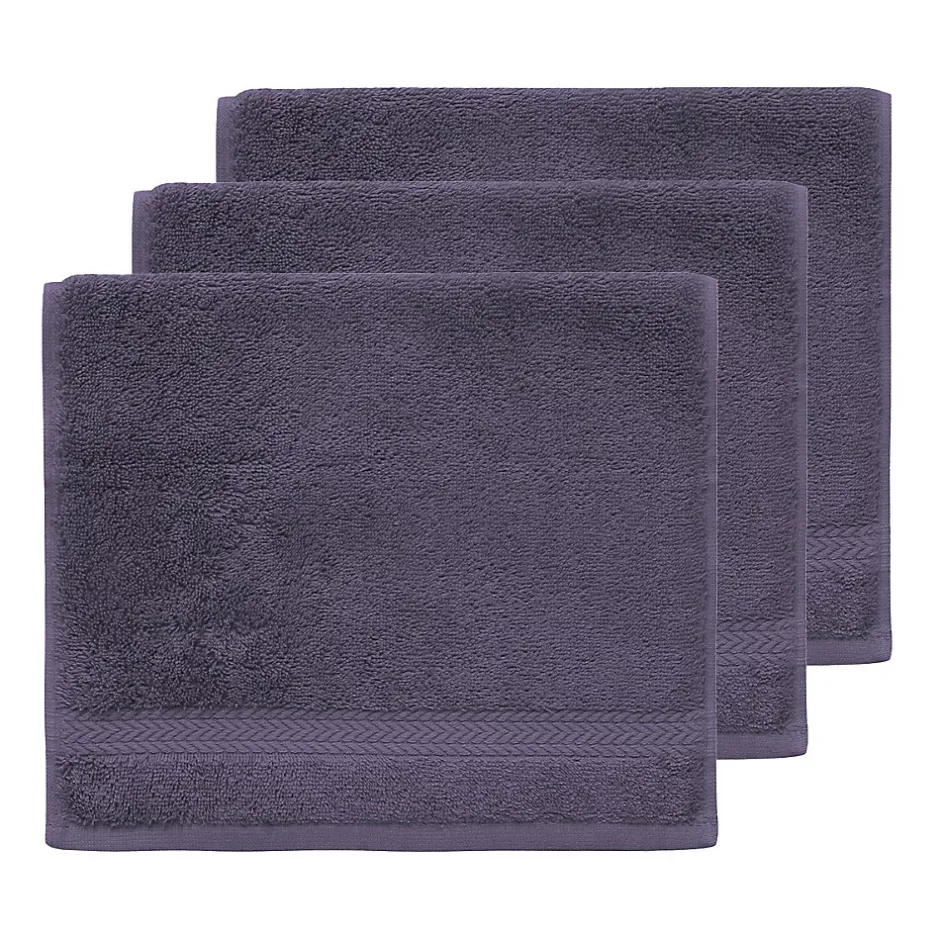 Sensei Maison Lot de 3 serviettes invité 550 g/m² Myrtille 30x50 cm LUXURY* Serviette De Toilette