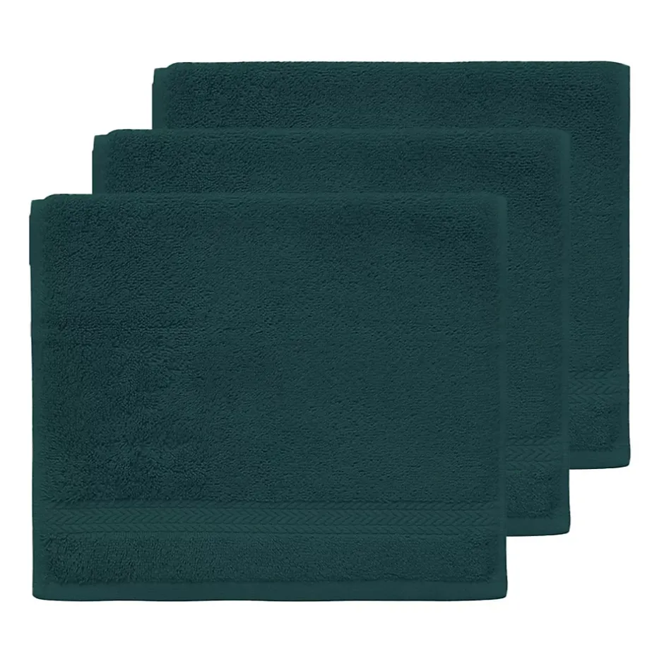 Sensei Maison Lot de 3 serviettes invité 550 g/m² Petrol 30x50 cm LUXURY