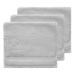 Sensei Maison Lot de 3 serviettes invité 550 g/m² Gris Perle 30x50 cm LUXURY* Serviette De Toilette