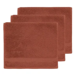 Sensei Maison Lot de 3 serviettes invité 550 g/m² Terracota 30x50 cm LUXURY