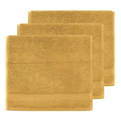 Sensei Maison Lot de 3 serviettes invité 550 g/m² Caramel 30x50 cm LUXURY* Serviette De Toilette