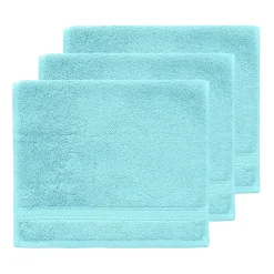 Sensei Maison Lot de 3 serviettes invité 550 g/m² Bleu Turquoise 30x50 cm LUXURY* Serviette De Toilette