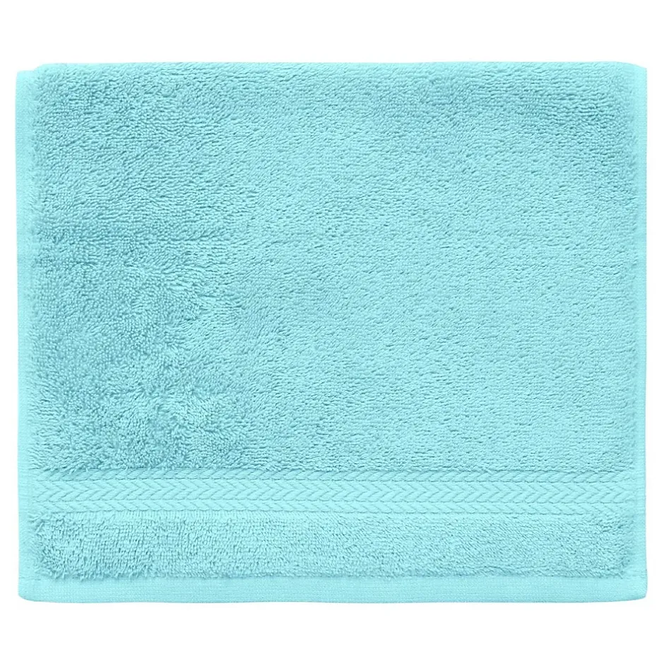 Sensei Maison Lot de 3 serviettes invité 550 g/m² Bleu Turquoise 30x50 cm LUXURY* Serviette De Toilette