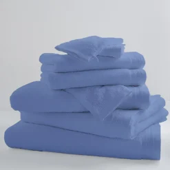Tradilinge Lot de 2 Serviettes Invités Unies et Colorées (33x50 cm - Violet)
