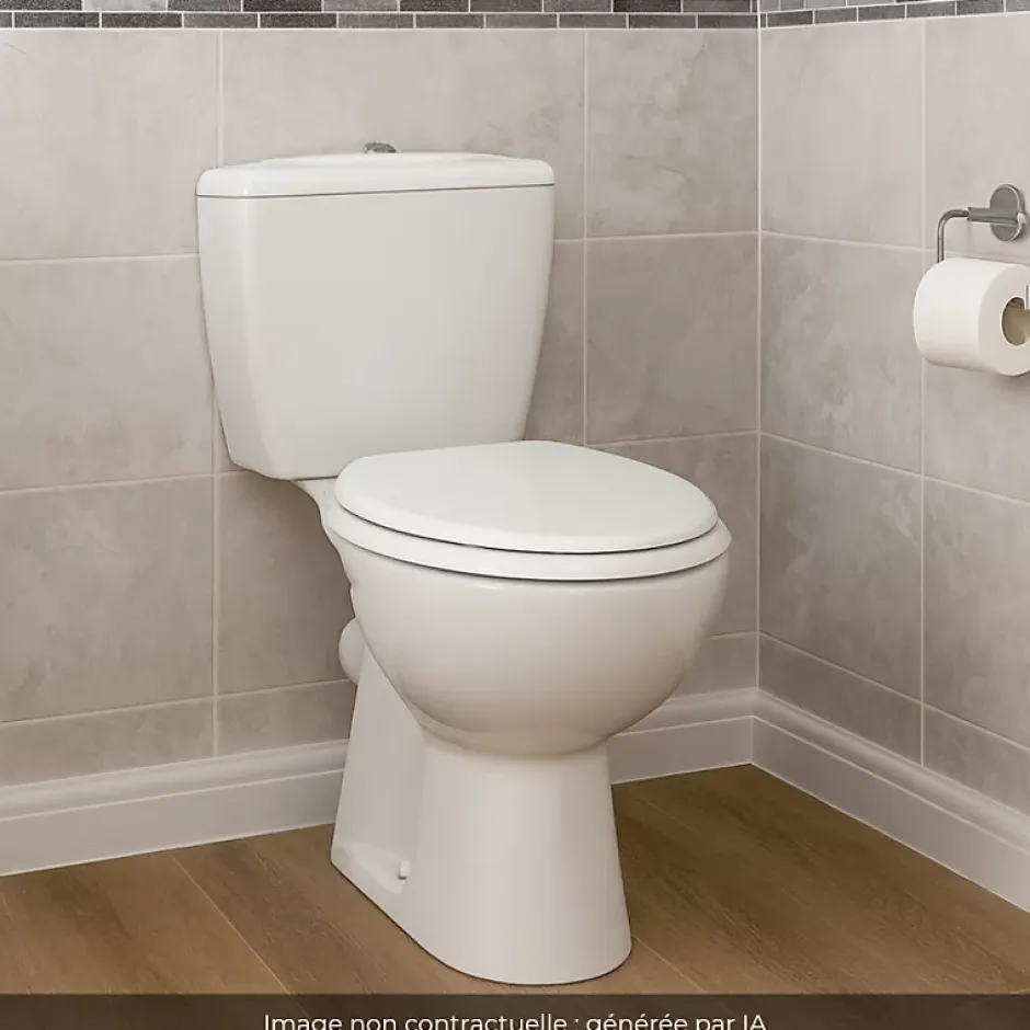 Jacob Delafon Lot de 2 WC à poser sortie horizontale Eolia avec abattant* Wc À Poser