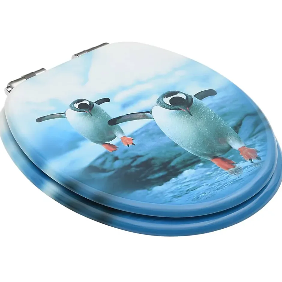 Helloshop26 Lot de deux sièges abattants WC mdf